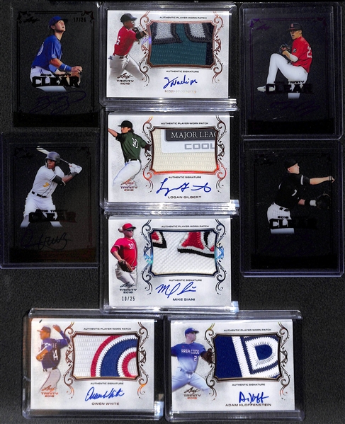 Lot of (9) Leaf Trinity Baseball Autograph Cards w. Bo Bichette